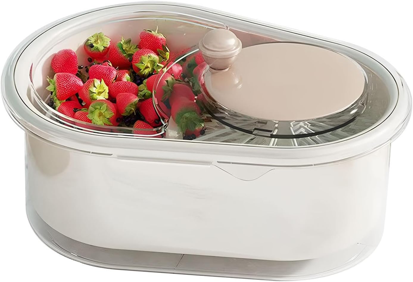 Fruit Washer Bowl - Veggie Spinner, Fruit And Veg Washer | Kitchen Scrubber, Labor-Saving, Efficient Cleaning For Berries, Fruits & Vegetables, Greens