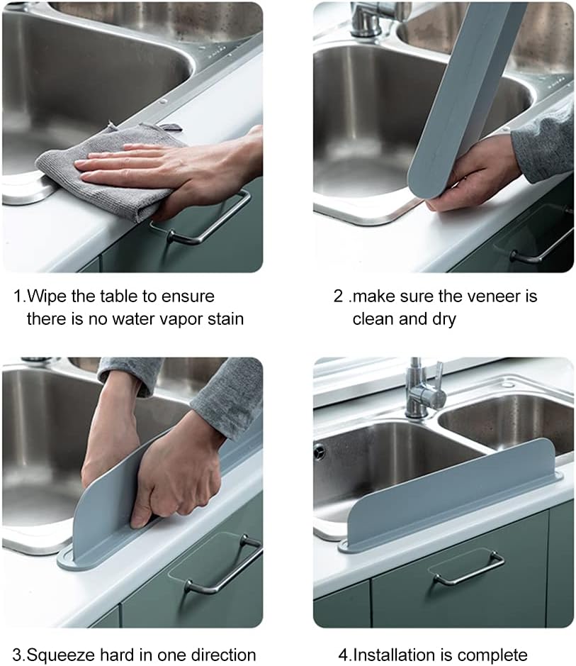Silicone Sink Baffle Splash Guard Splash Protector Reusable Protect Clothes From Splashing Water Baffle For Washing Dish Sink