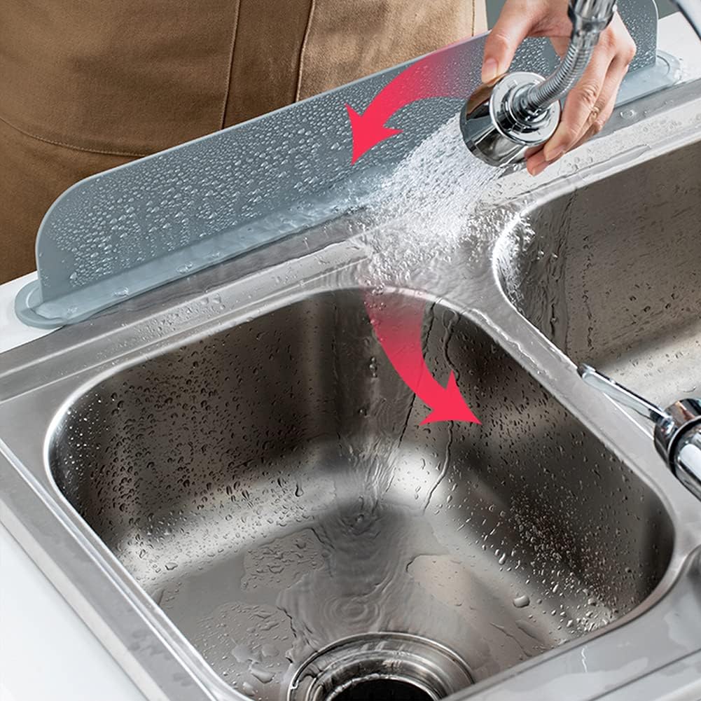 Silicone Sink Baffle Splash Guard Splash Protector Reusable Protect Clothes From Splashing Water Baffle For Washing Dish Sink
