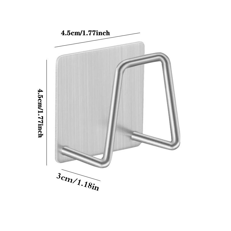 Sponge Holder for Kitchen Sink Self Adhesive Drain Drying Rack Kitchen Wall Hooks Accessories Dish Sponge and Brush Holder