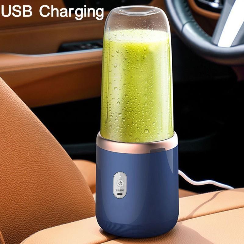 Electric Juicer 6 Blades USB Smoothie Blender Portable Wireless Mini Charging Fruit Squeezer Ice Crush Cup Kitchen Tool