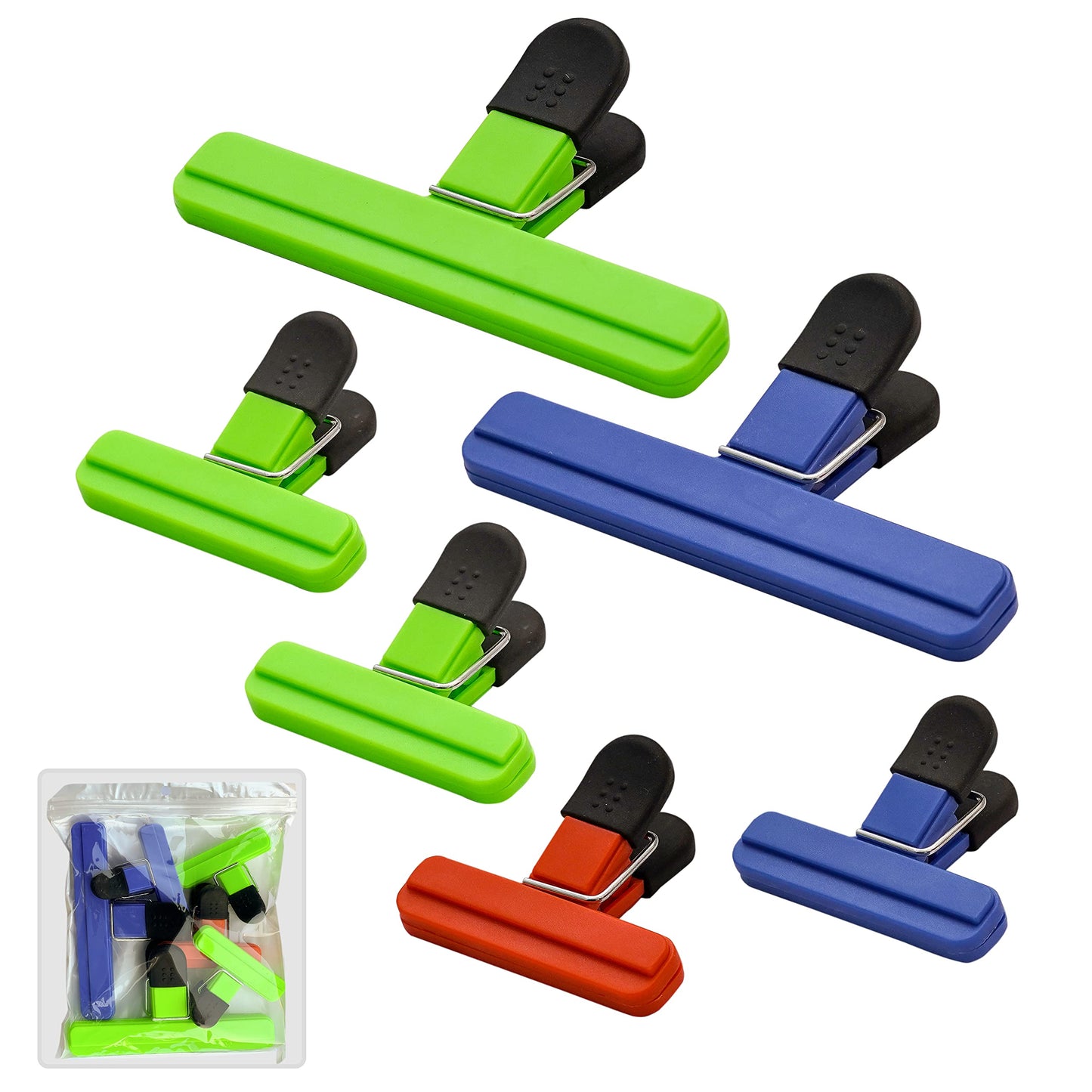 6pcs T-type Kitchen Food Sealing Clip, Household Tea Snacks Plastic Bag Moisture Proof and Leak Proof Multipurpose Sealing Clip