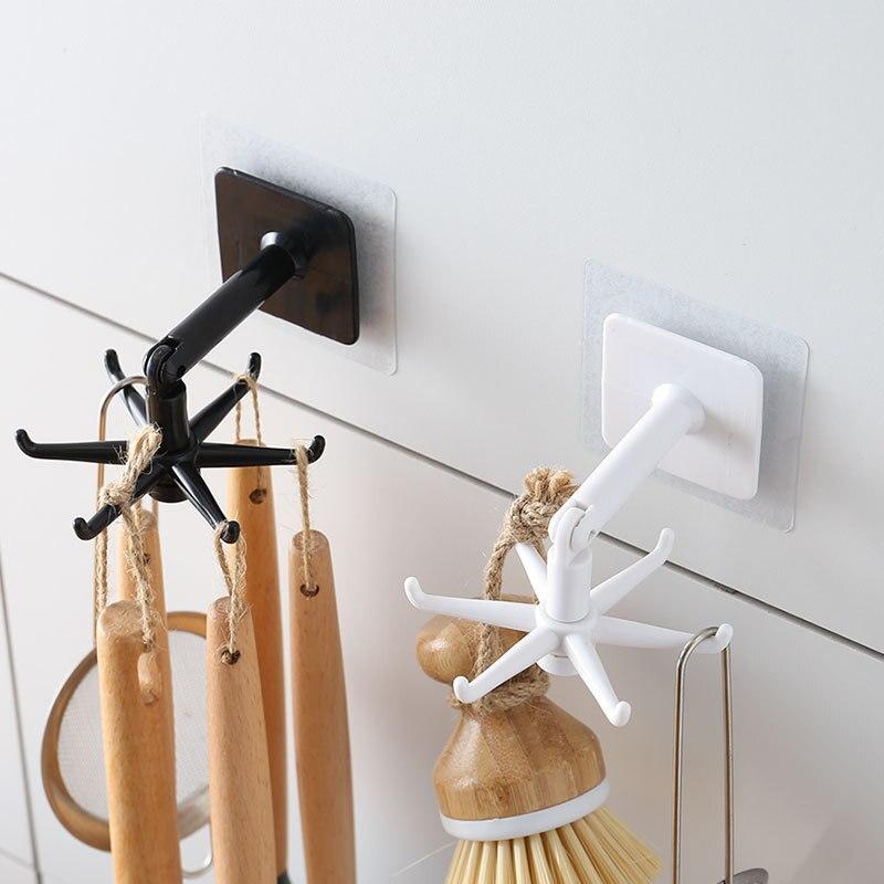 Kitchen Hook Multi-Purpose Hooks 360 Degrees Rotated Rotatable Rack For Organizer and Storage Spoon Hanger Accessories