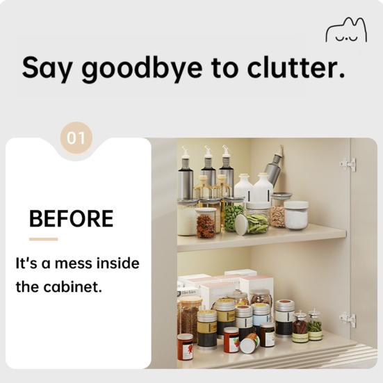Pull Out Spice Rack Organizer with Smooth Slide Rails No Tools Required Kitchen Cabinet Storage Drawer for Maximum Space