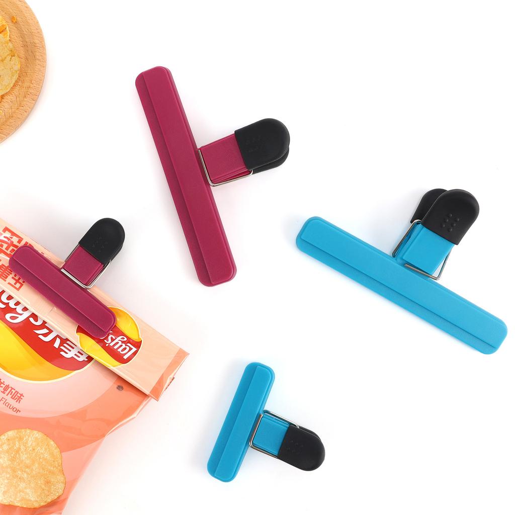 6pcs T-type Kitchen Food Sealing Clip, Household Tea Snacks Plastic Bag Moisture Proof and Leak Proof Multipurpose Sealing Clip