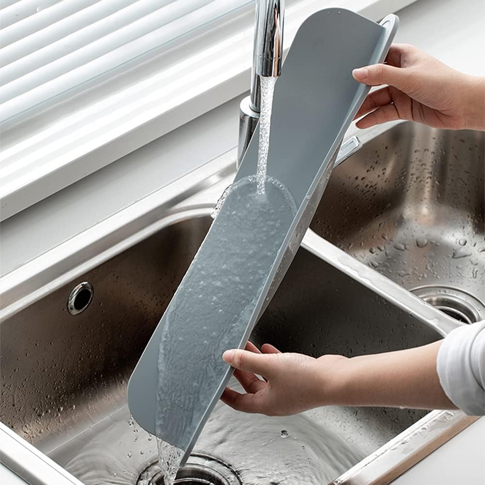 Silicone Sink Baffle Splash Guard Splash Protector Reusable Protect Clothes From Splashing Water Baffle For Washing Dish Sink